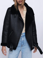 Faux Leather Biker Jacket