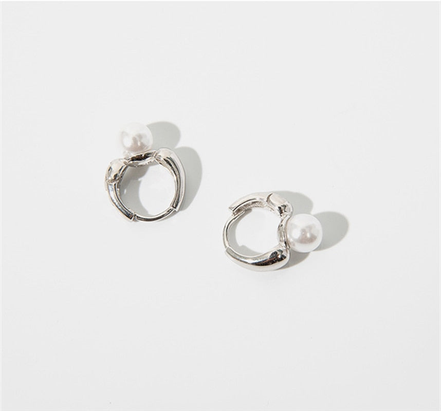 Pearl Gold Hoop Gold/Silver Earring