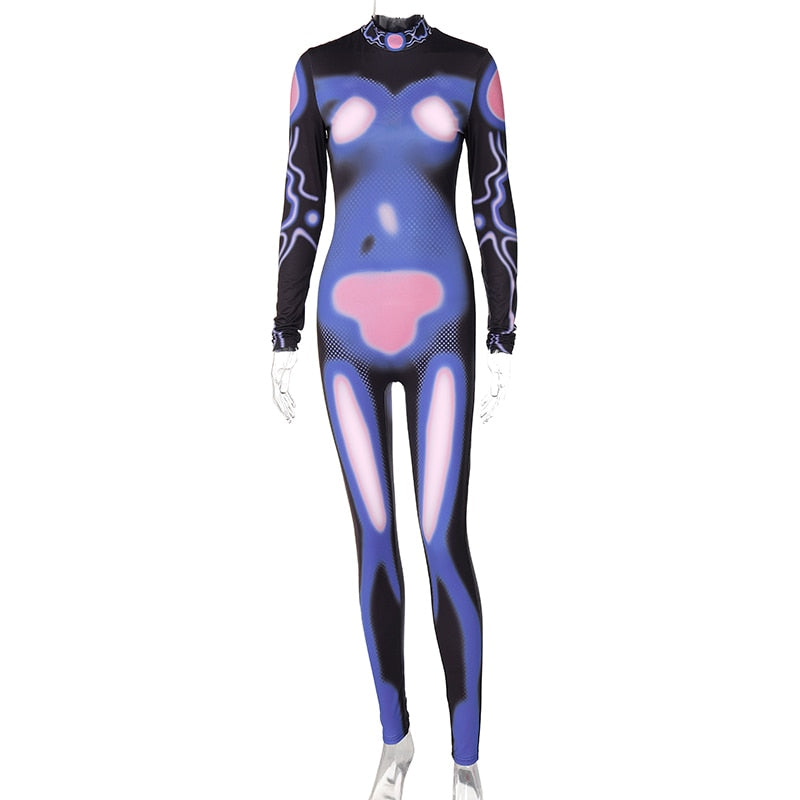 Thermal Pink Print Jumpsuit
