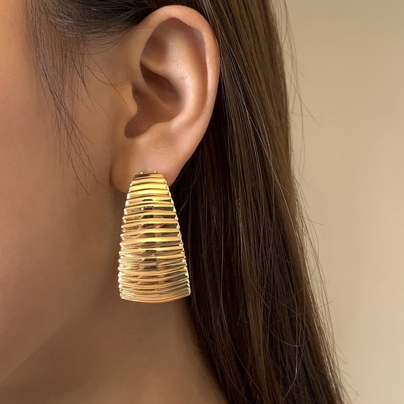 Punk Metallic Hoop Earring