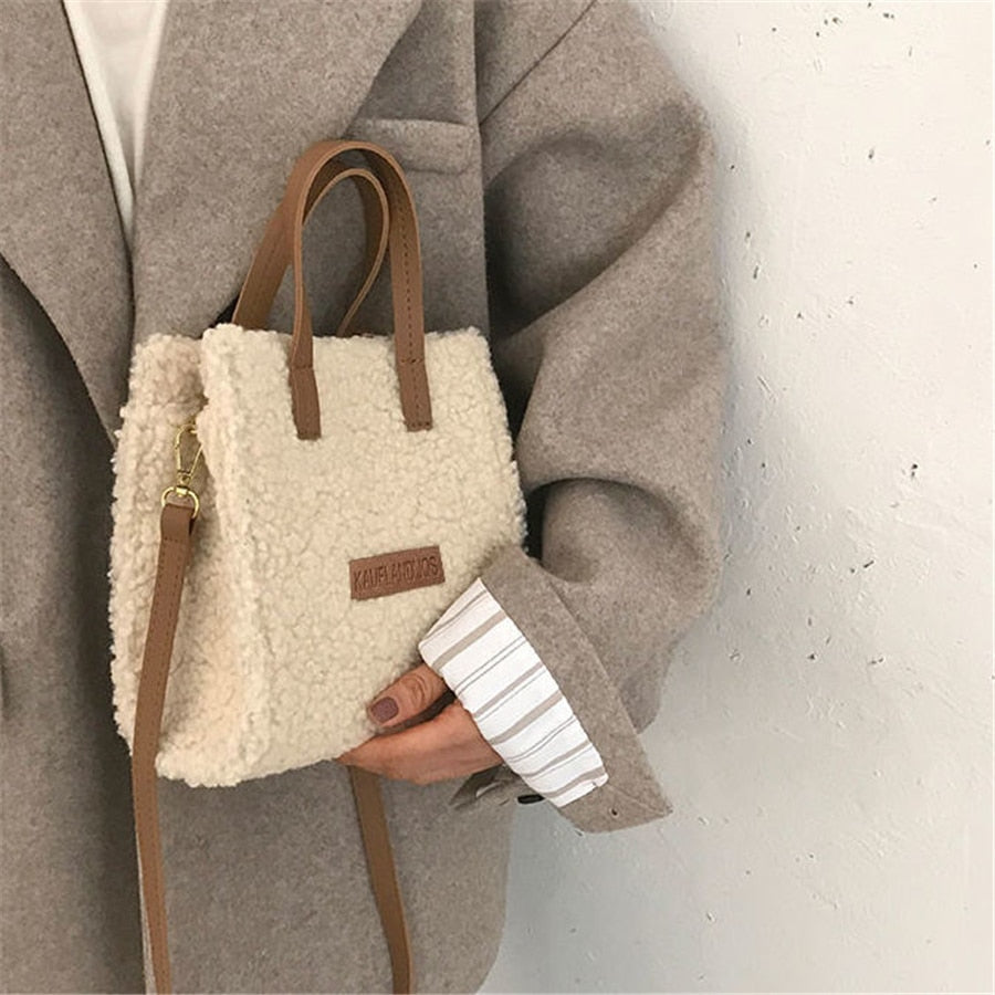 Shoulder Lamb Wool Bag
