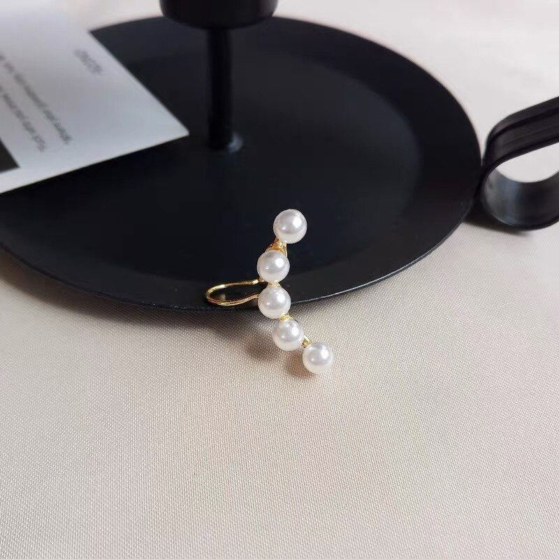 3 Pcs Ear Cuff Pearl Earrings