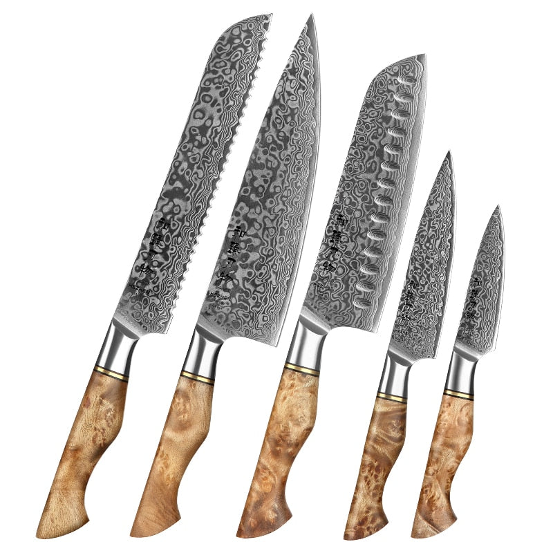 Kitchen Damascus Steel Knife Set