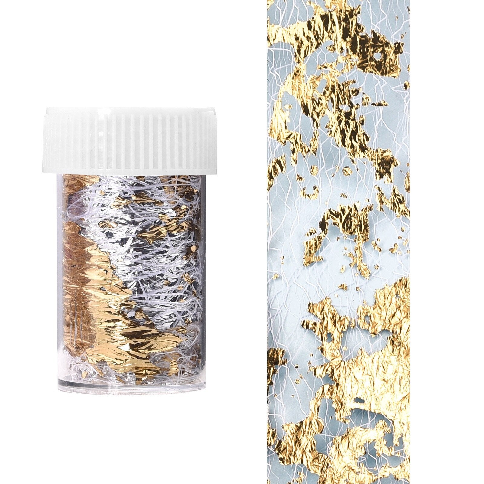 Gold Foil Sequins Glitter Nail Art