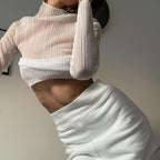 See Through Long Sleeve Tops