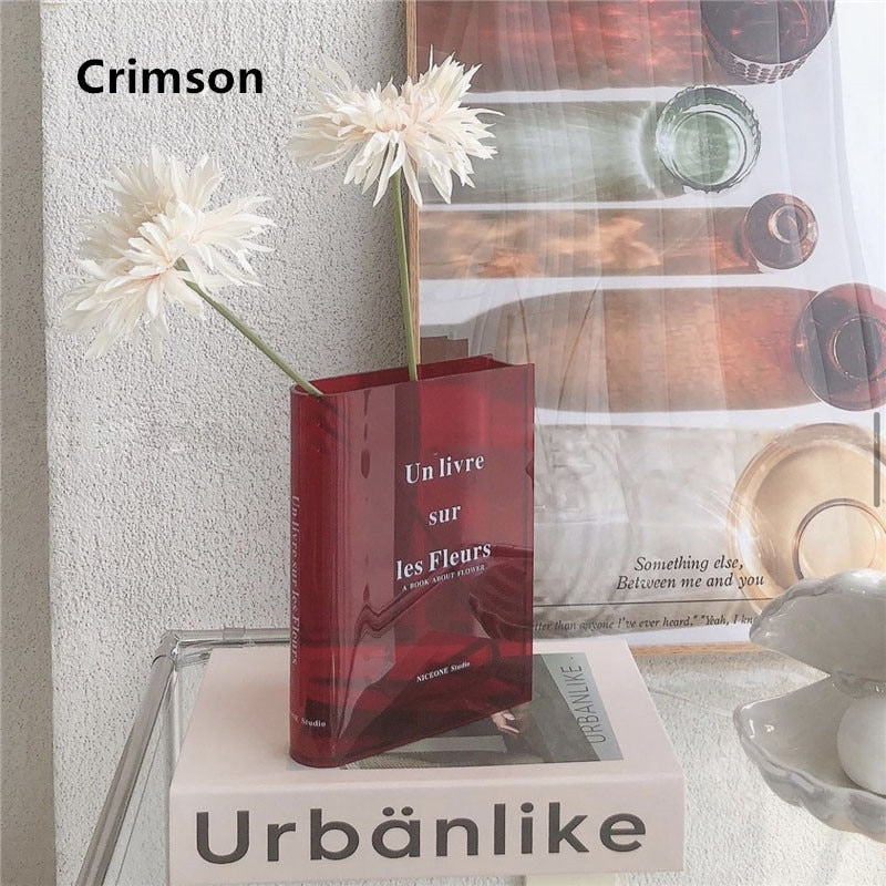 Book Transparent Acrylic Vase