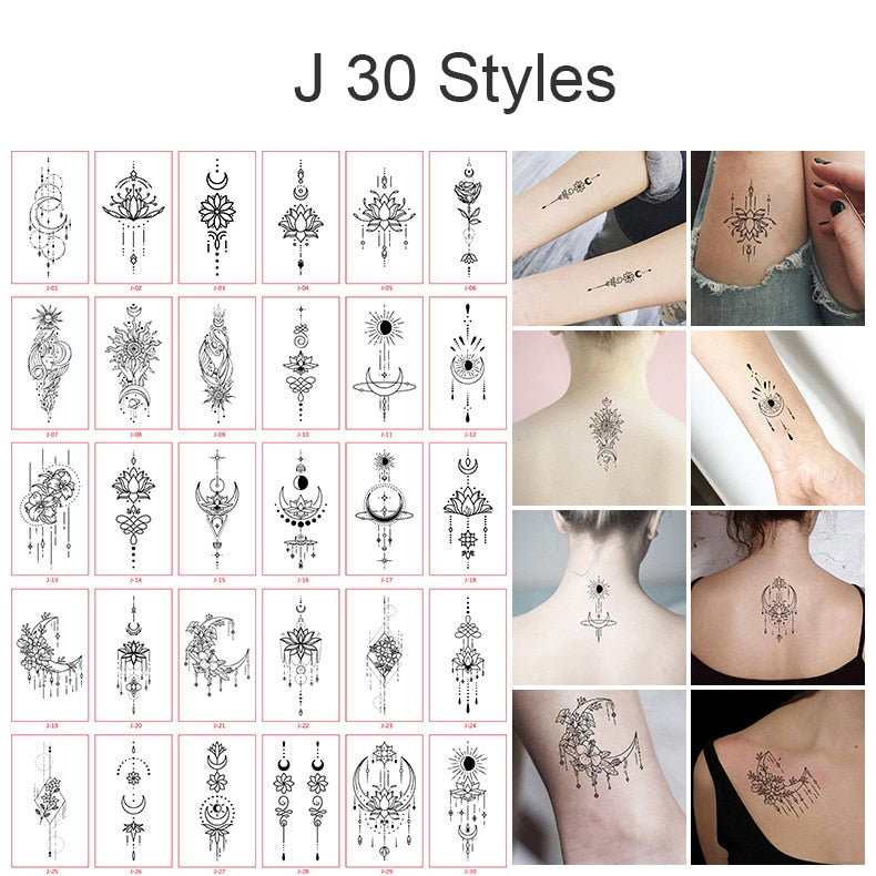 30pcs/set Boho Waterproof Tattoo Sticker
