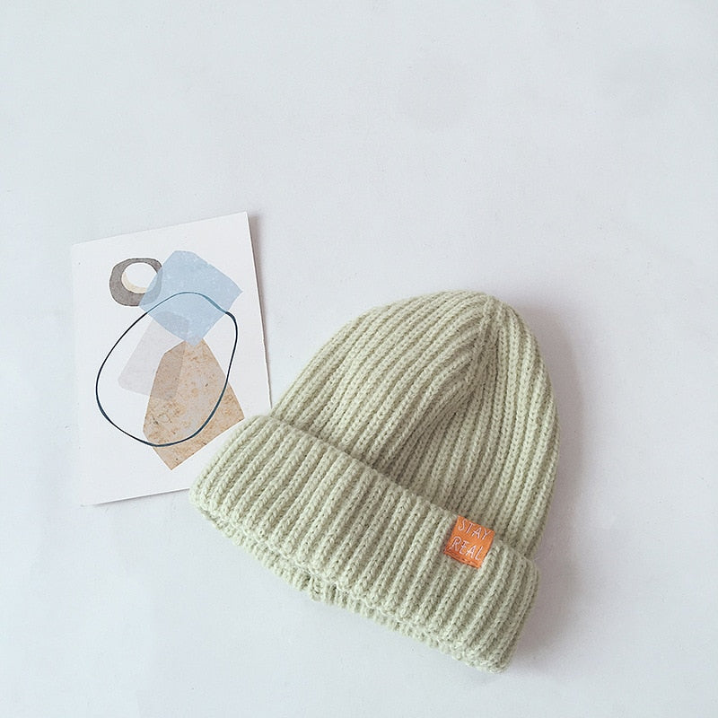 Solid Color Baby Knitted Beanie