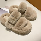 Warm Flat Fur Slipper (5 colors)