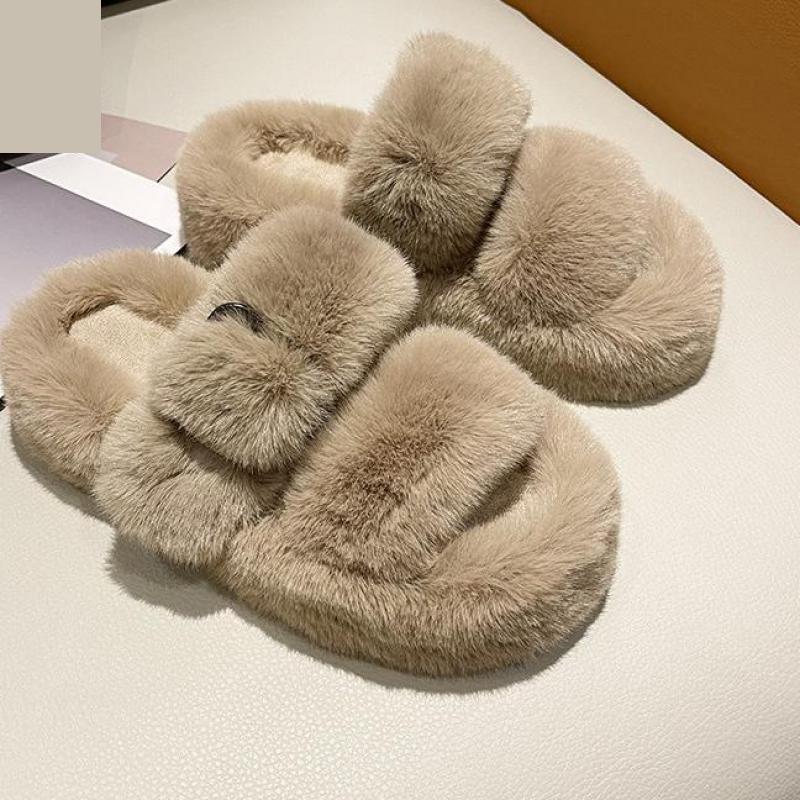 Warm Flat Fur Slipper (5 colors)