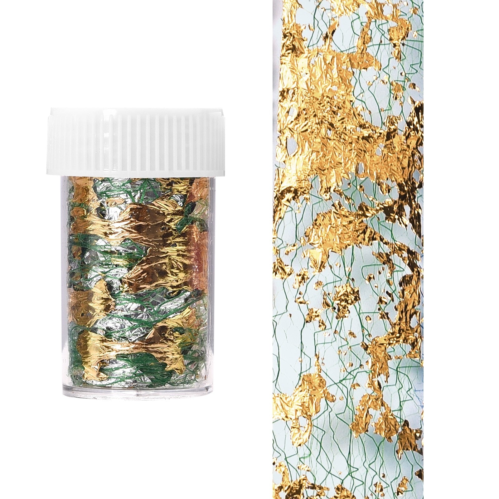 Gold Foil Sequins Glitter Nail Art