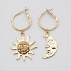 Sun God Moon Earrings