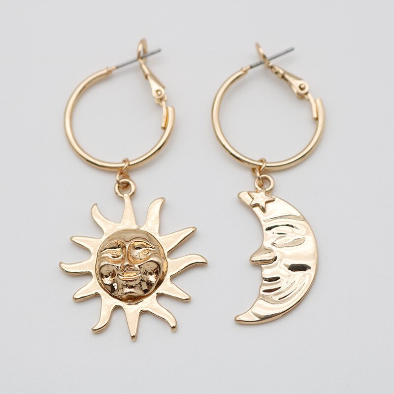 Sun God Moon Earrings