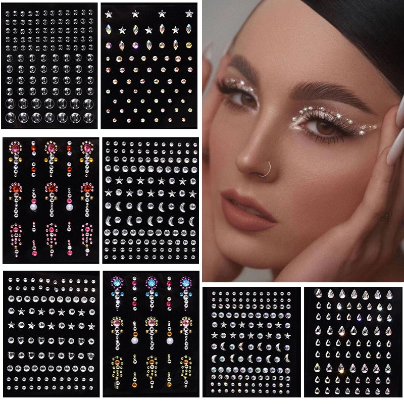 Party Rhinestone Makeup Sticker