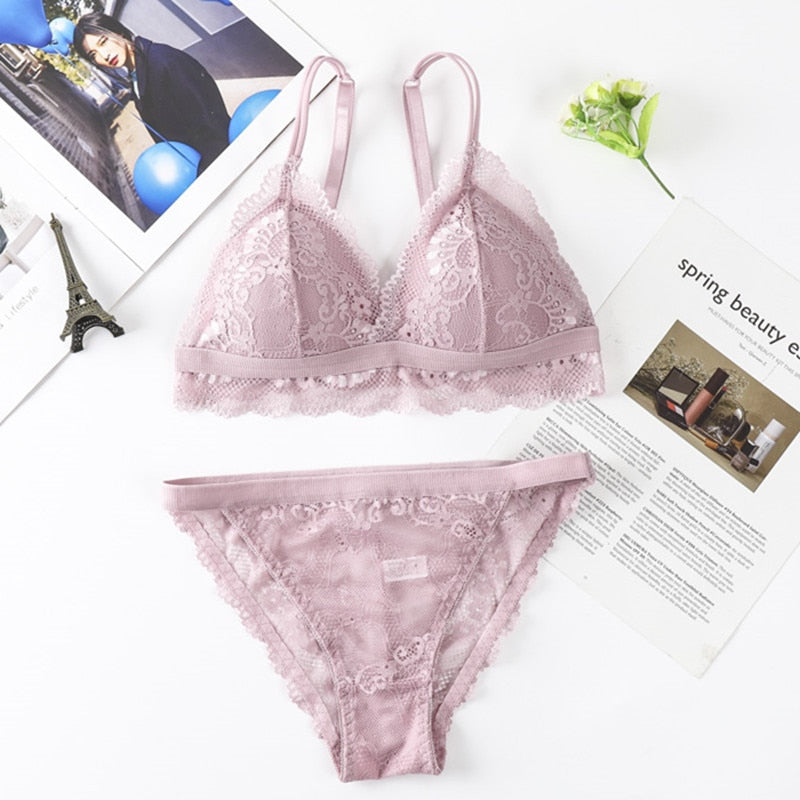 Women Lace Bra Set