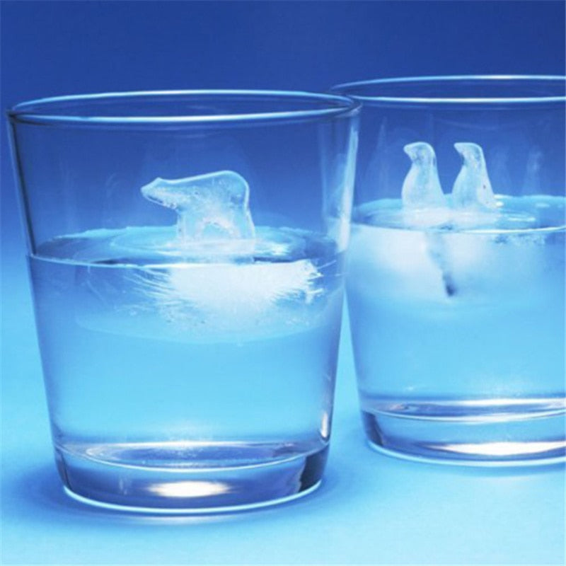Penguin Polar Bear Silicone Ice Cube Mold Tray