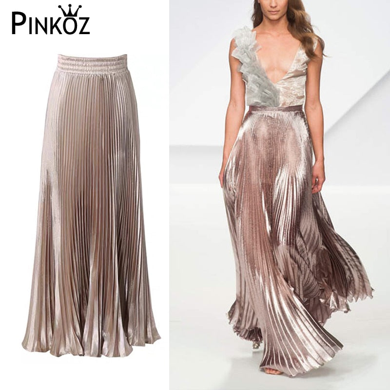 Pleated Midi Skirt