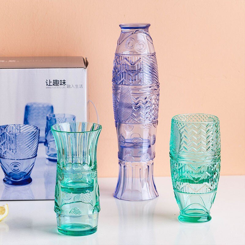 Koi Fish 4Pcs/Set Cup Fish Shaped Glass Set