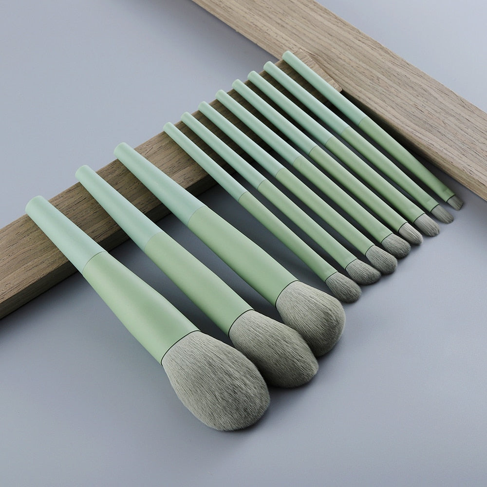 11/8pcs Natural Hair Makeup Brushes