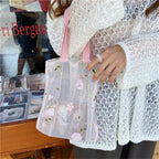 Flower Embroidery Hand Bag Organza