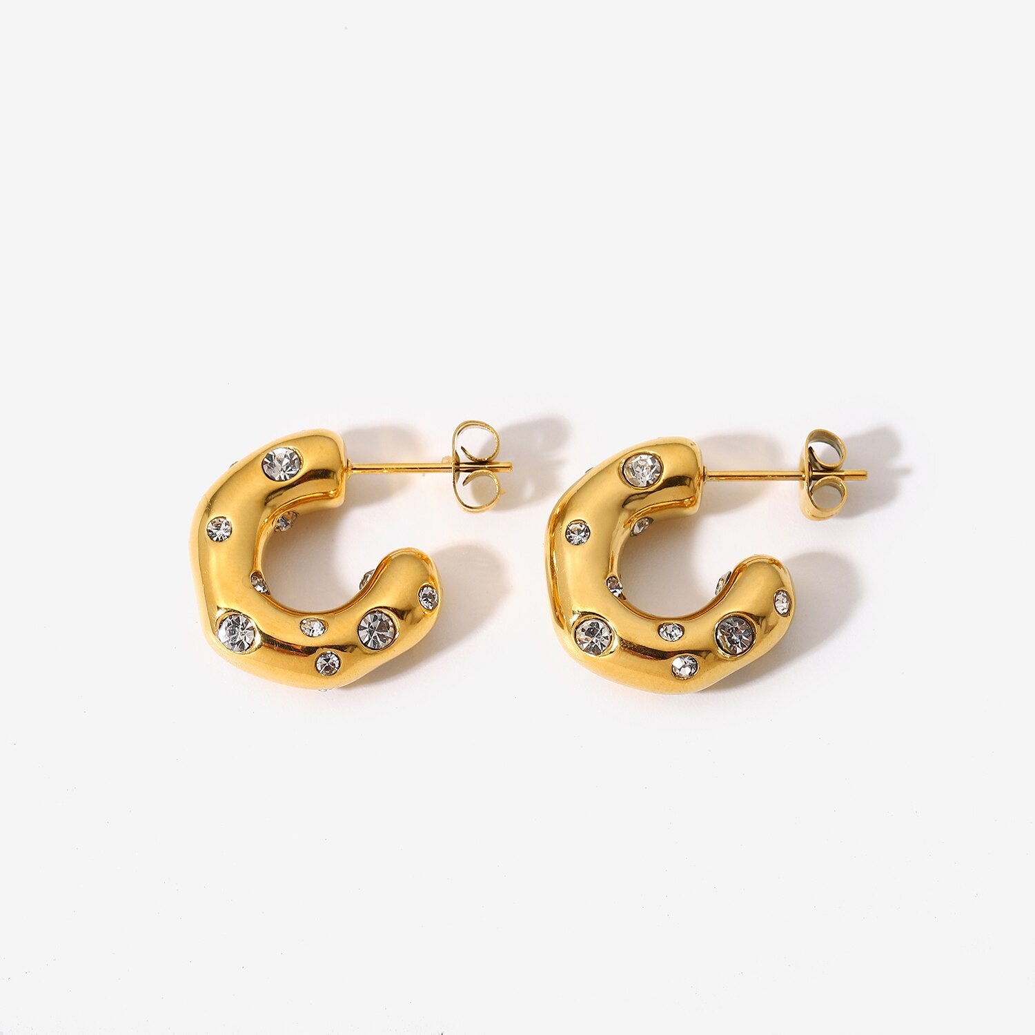 Rhinestone Hoop Earrings