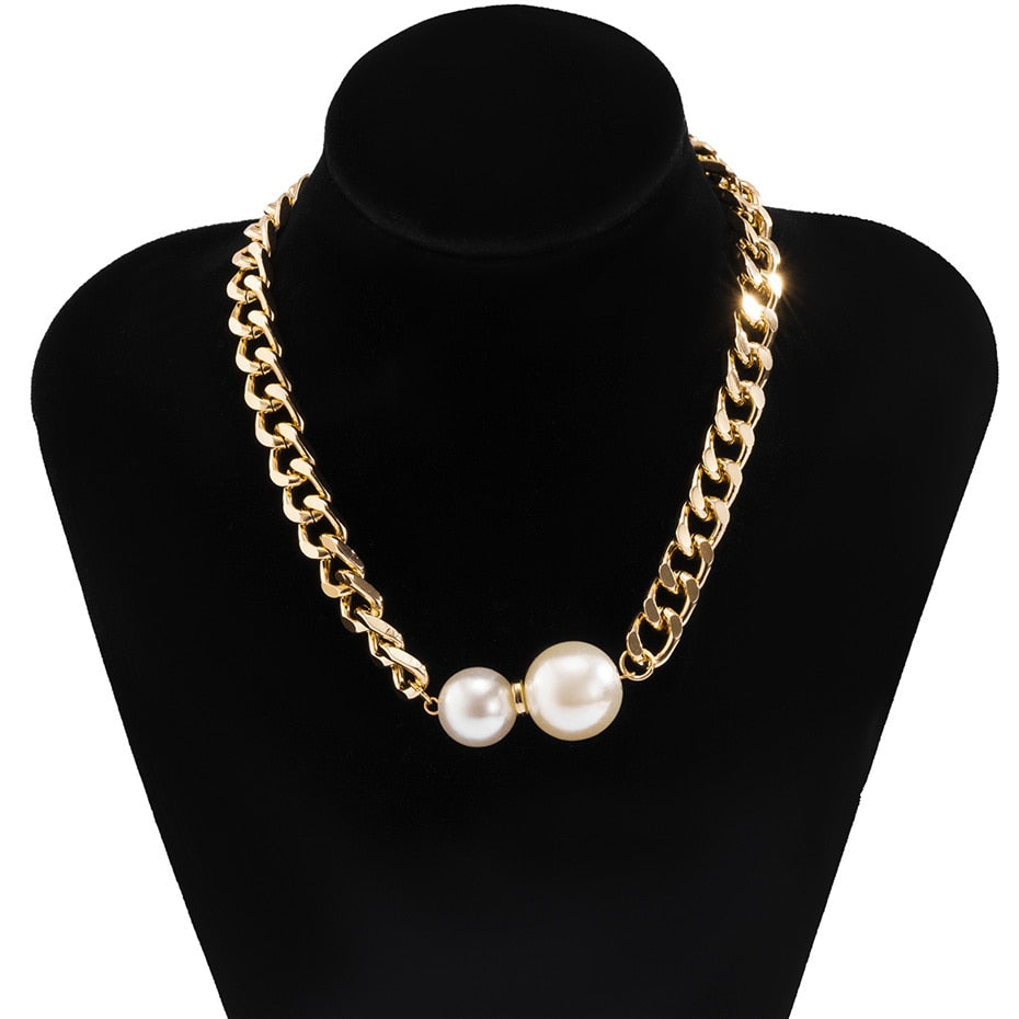 Cuban Pearl Choker Necklace