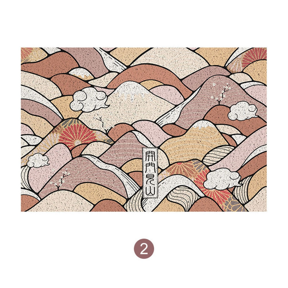 Japanese Art  Doormat Rug