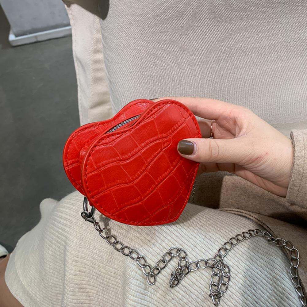 Heart Shape Crossbody Chain Bag