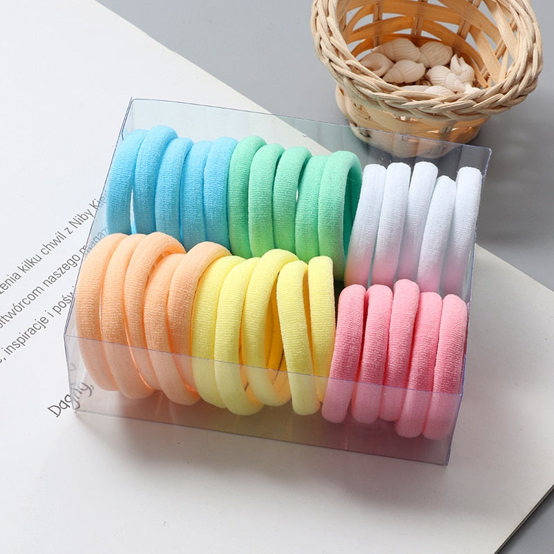 30Pcs/Set Colorful  Elastic Hair Bands