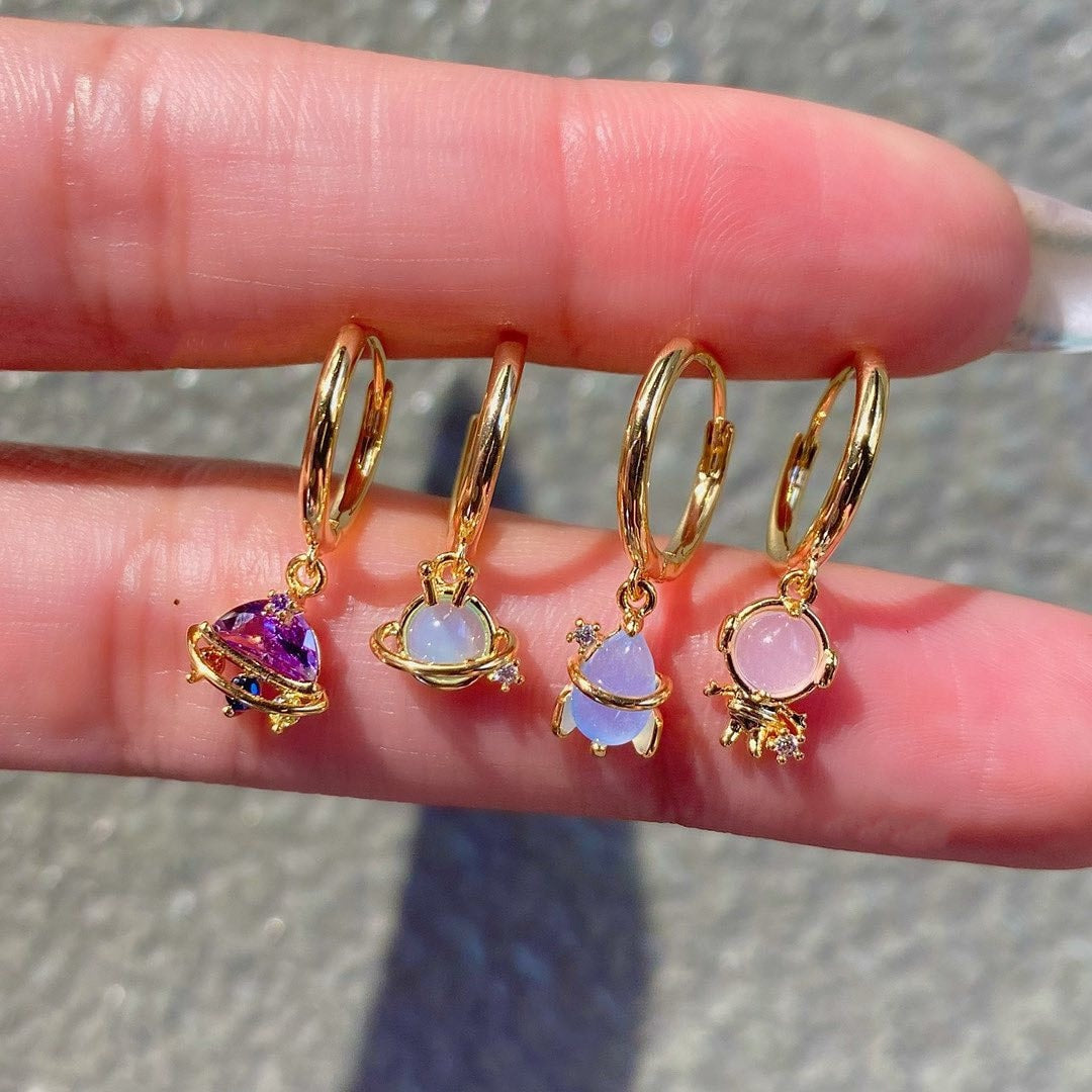 Space Zircon Earring