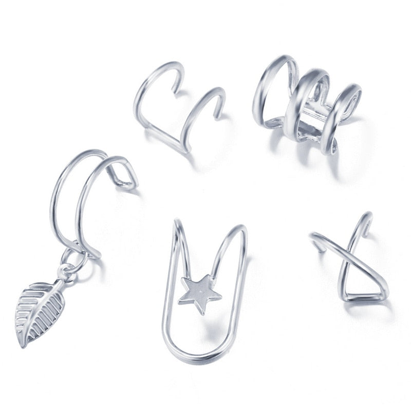 Rhinestone Decor Ear Cuff Earring