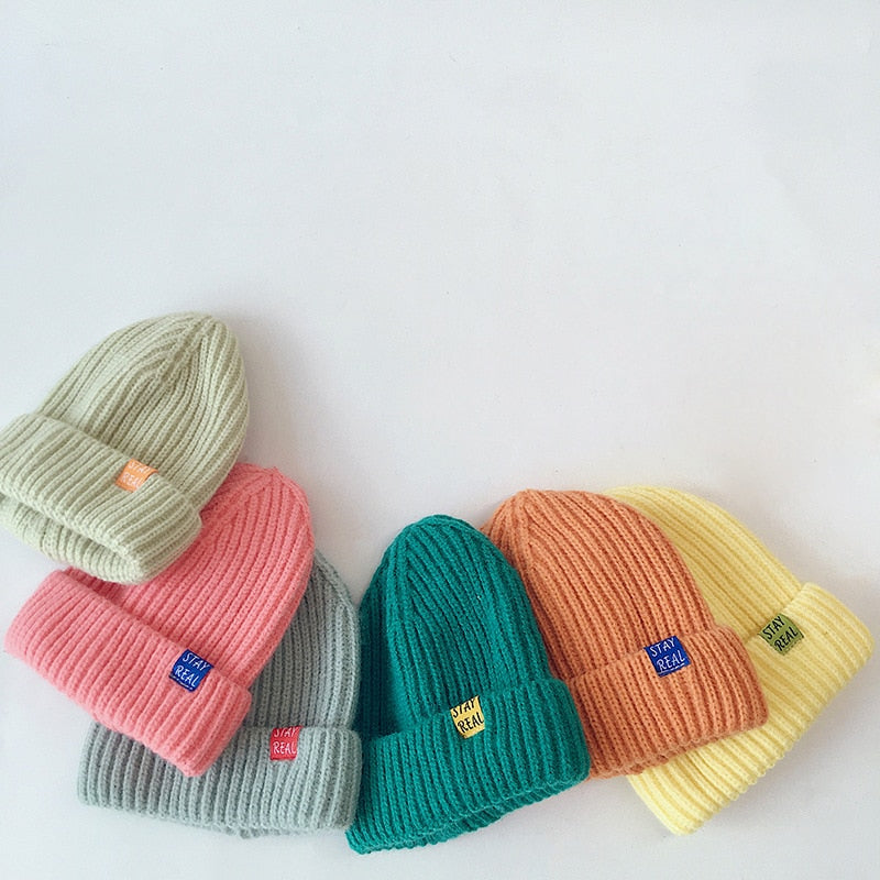 Solid Color Baby Knitted Beanie