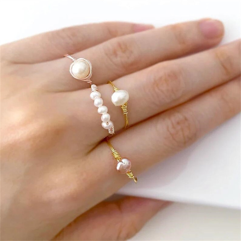 Natural Pearl Gold Ring