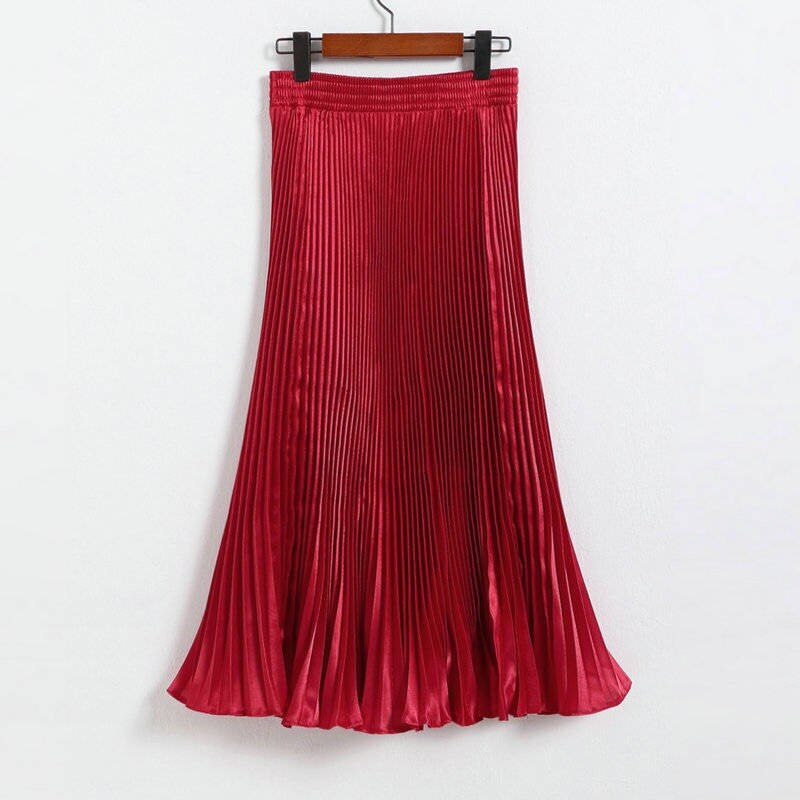 Pleated Midi Skirt