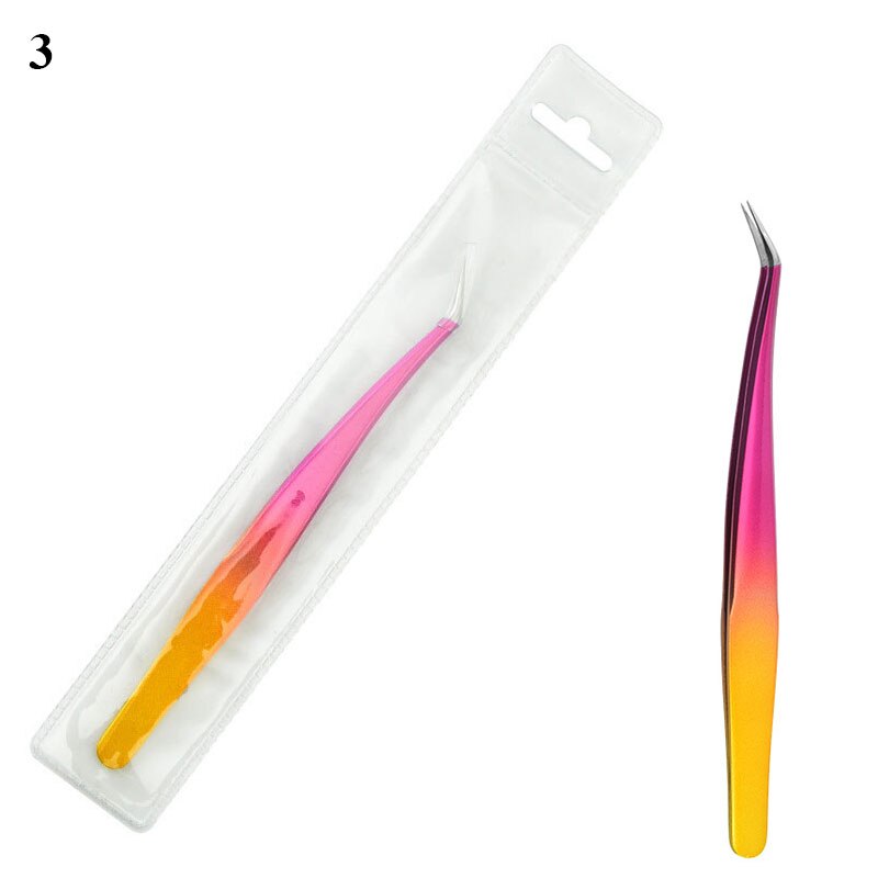 1Pc Colored Anti-Static Tweezers For Eyelash Extension