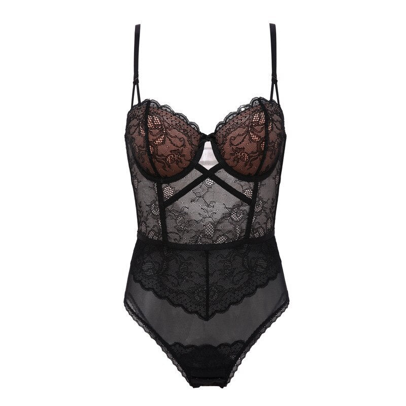 Sexy Backless Mesh Bodysuit