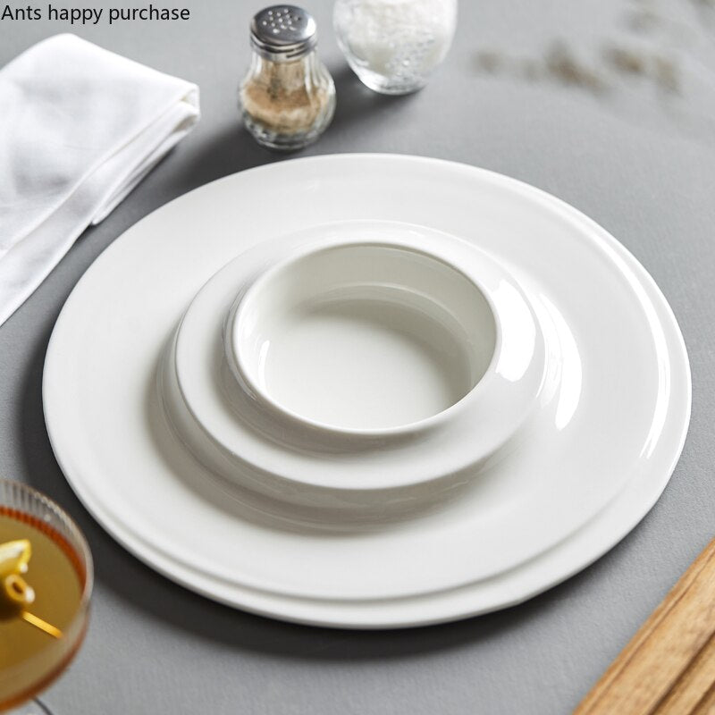 Creative White Swirl Pattern  Plate
