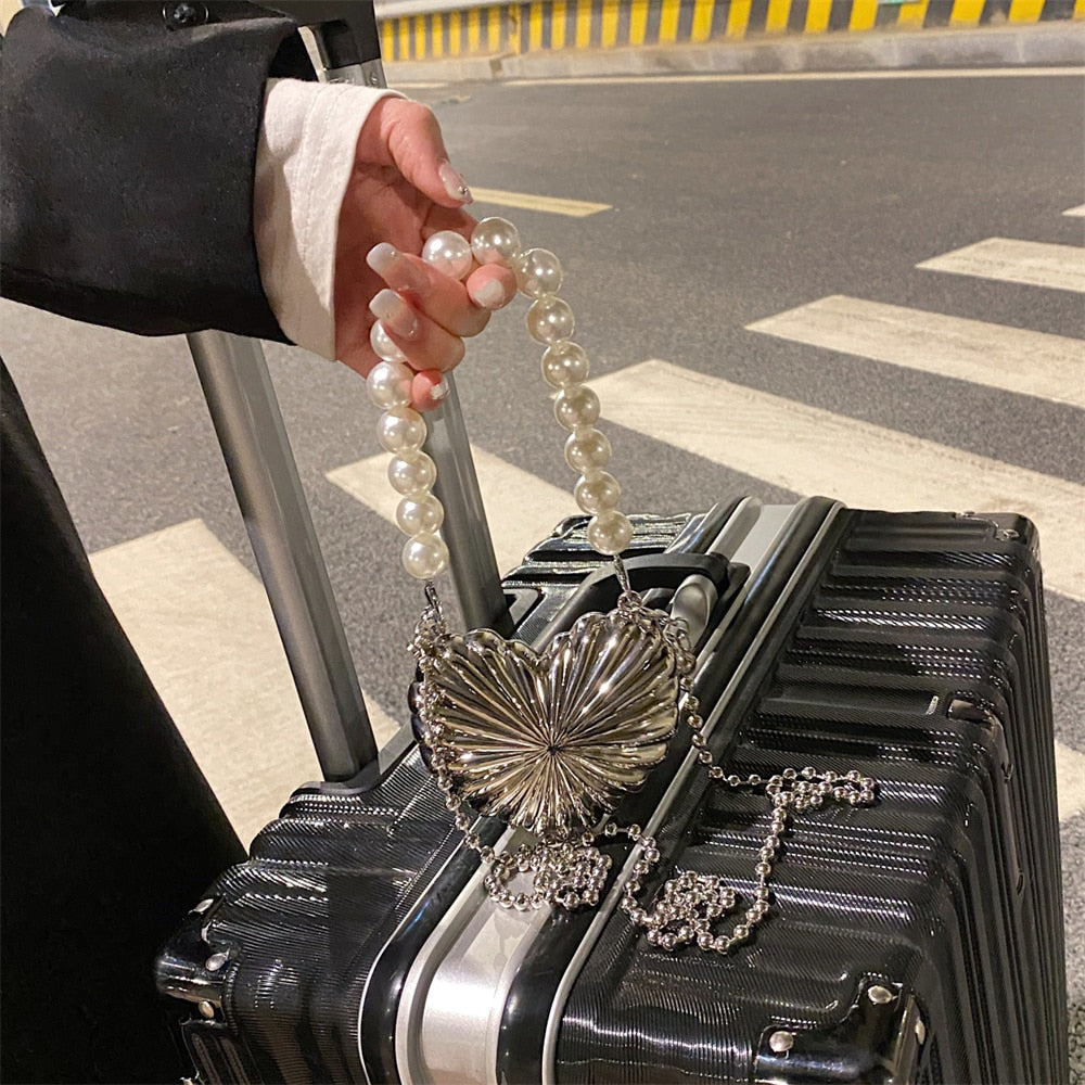 Heart Shape Pearl Mini Bag