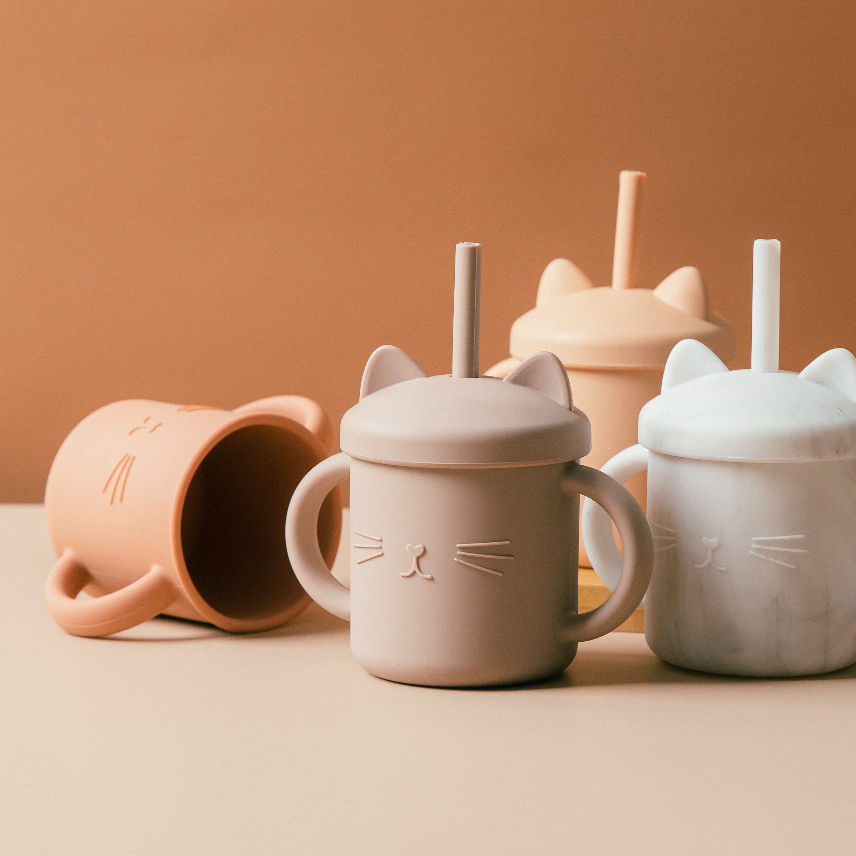 Cute Cat Sippy Cup Silicone