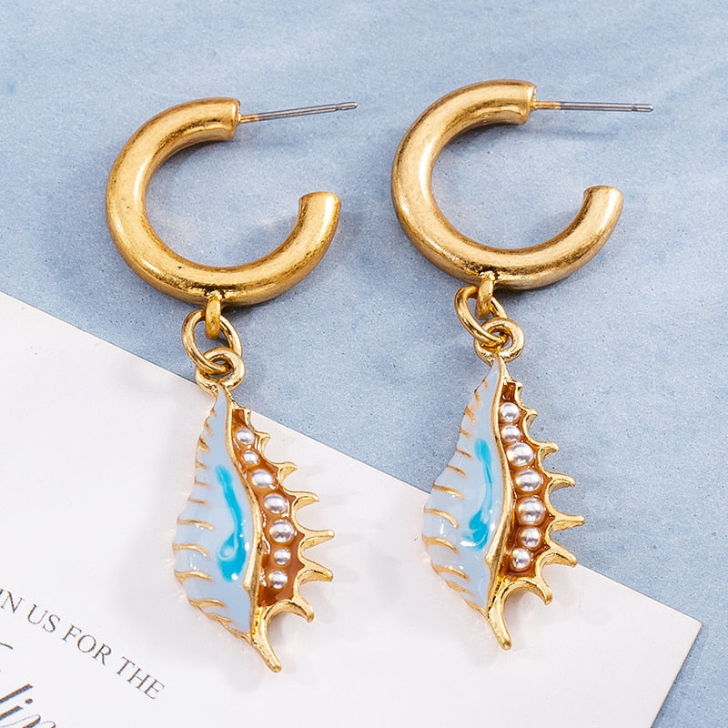 Shell Drop Earrings