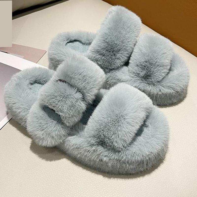Warm Flat Fur Slipper (5 colors)