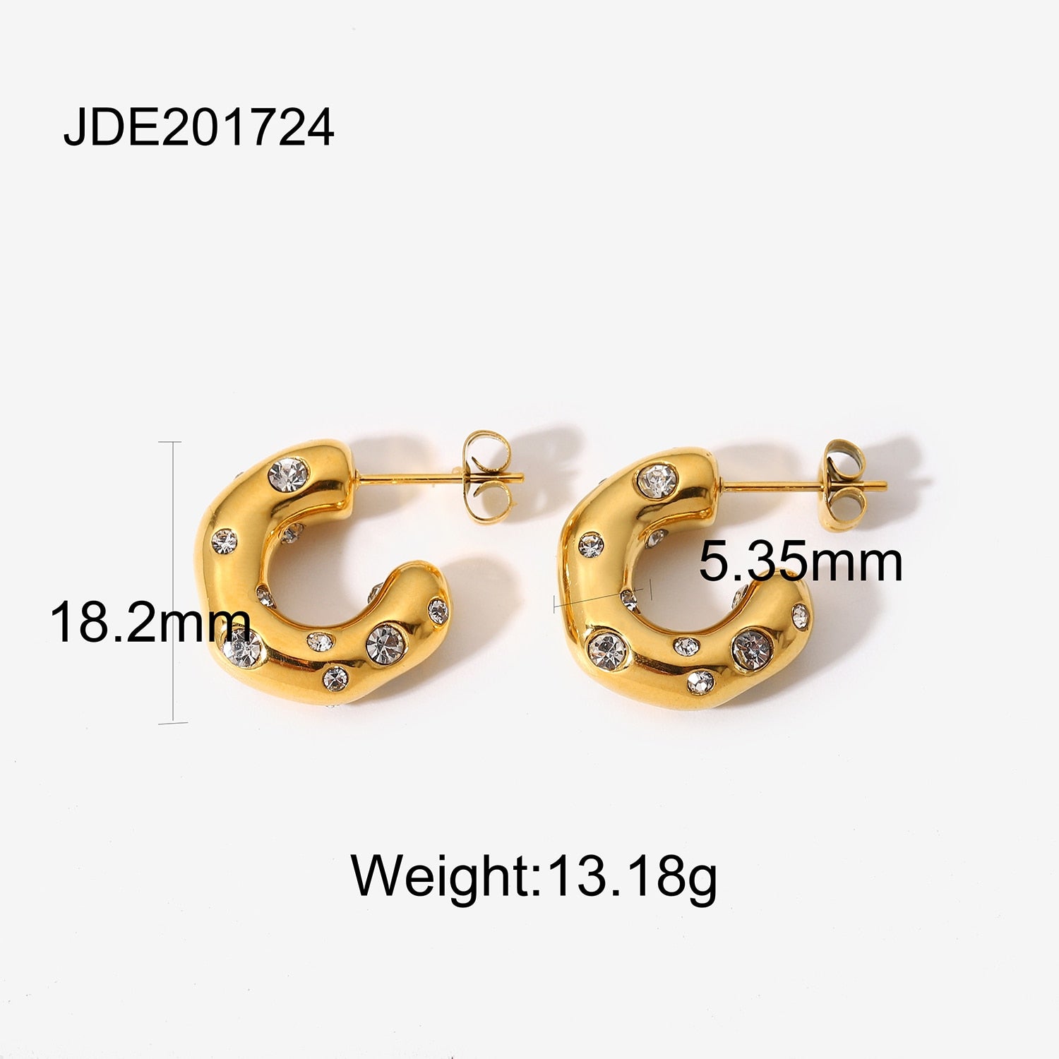 Rhinestone Hoop Earrings