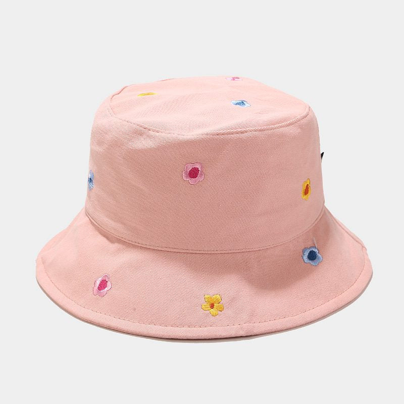 Cotton Flower Embroidery Bucket Hat