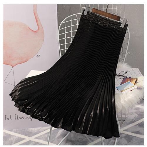 Pleated Midi Skirt