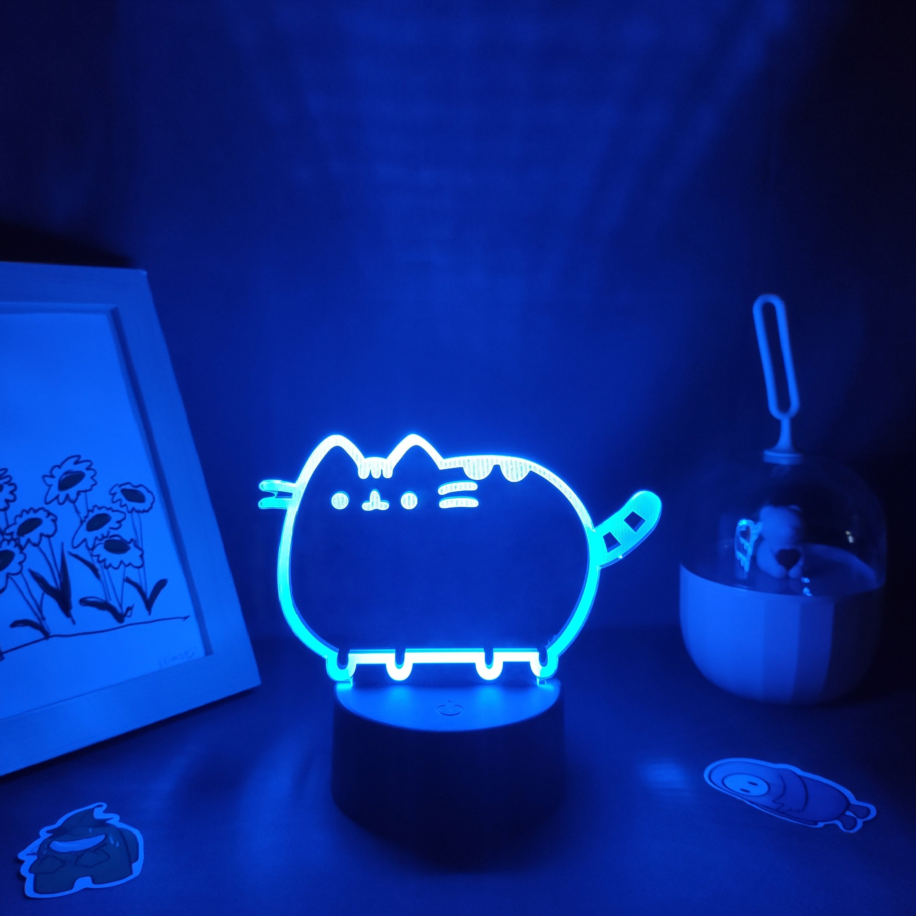Cute Animal Cat Kitten 3D LED Lamp