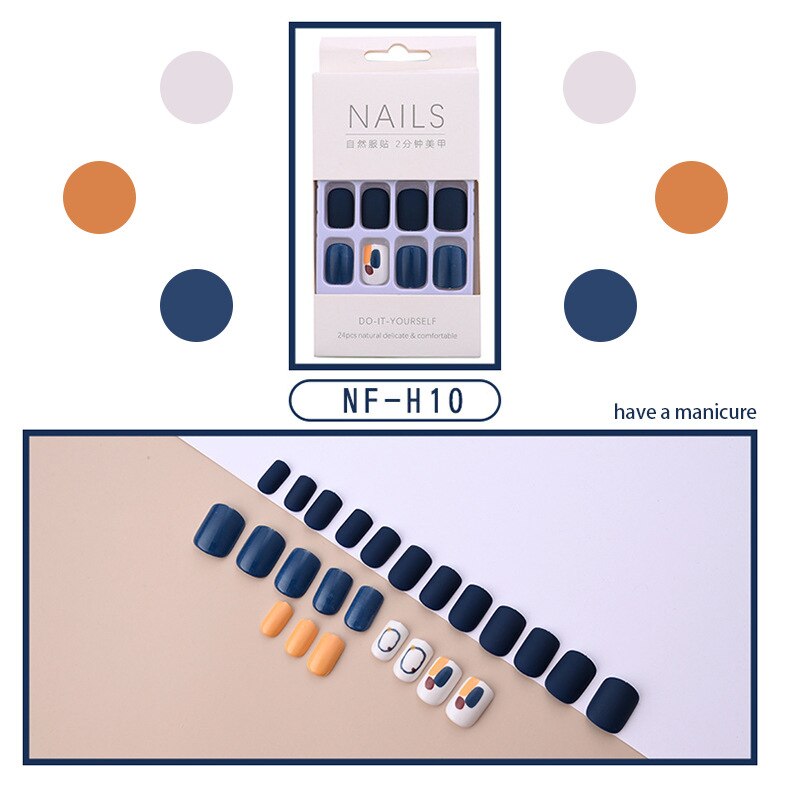 24Pcs/Box Press On Head Set
