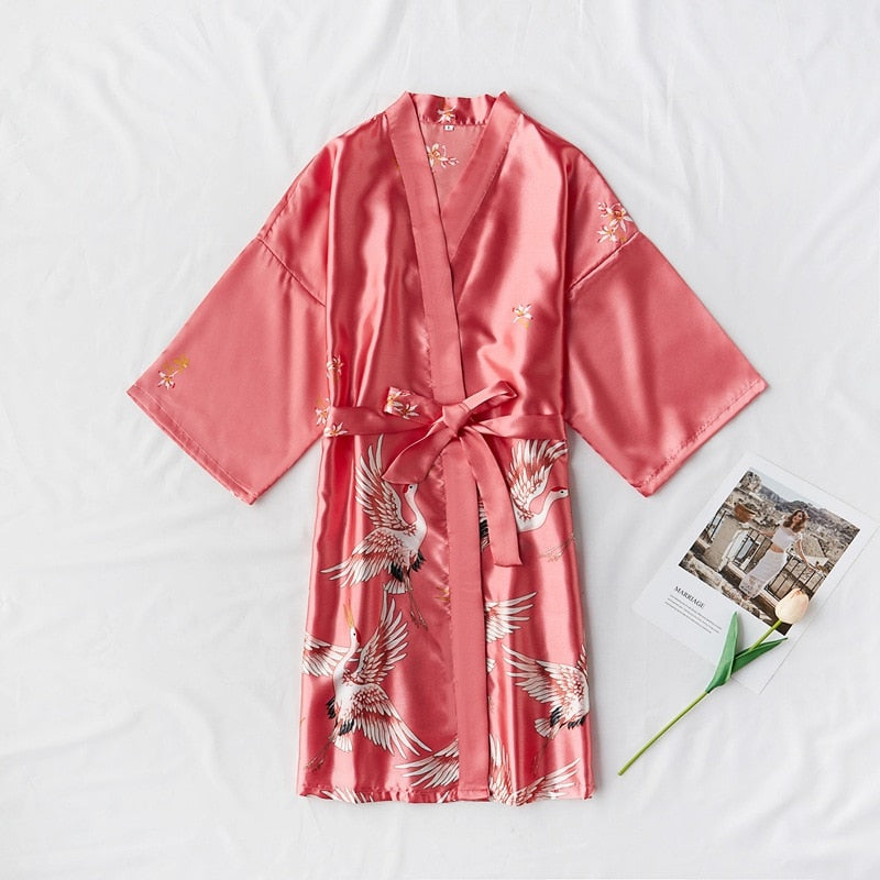 Satin Robe  Kimono Gown (8 Colors)