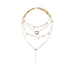 Boho Gold  Crystal Necklace