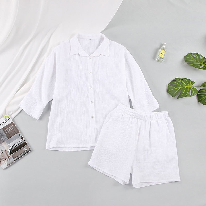 Cotton Pajamas Sets Suit Sleepwear