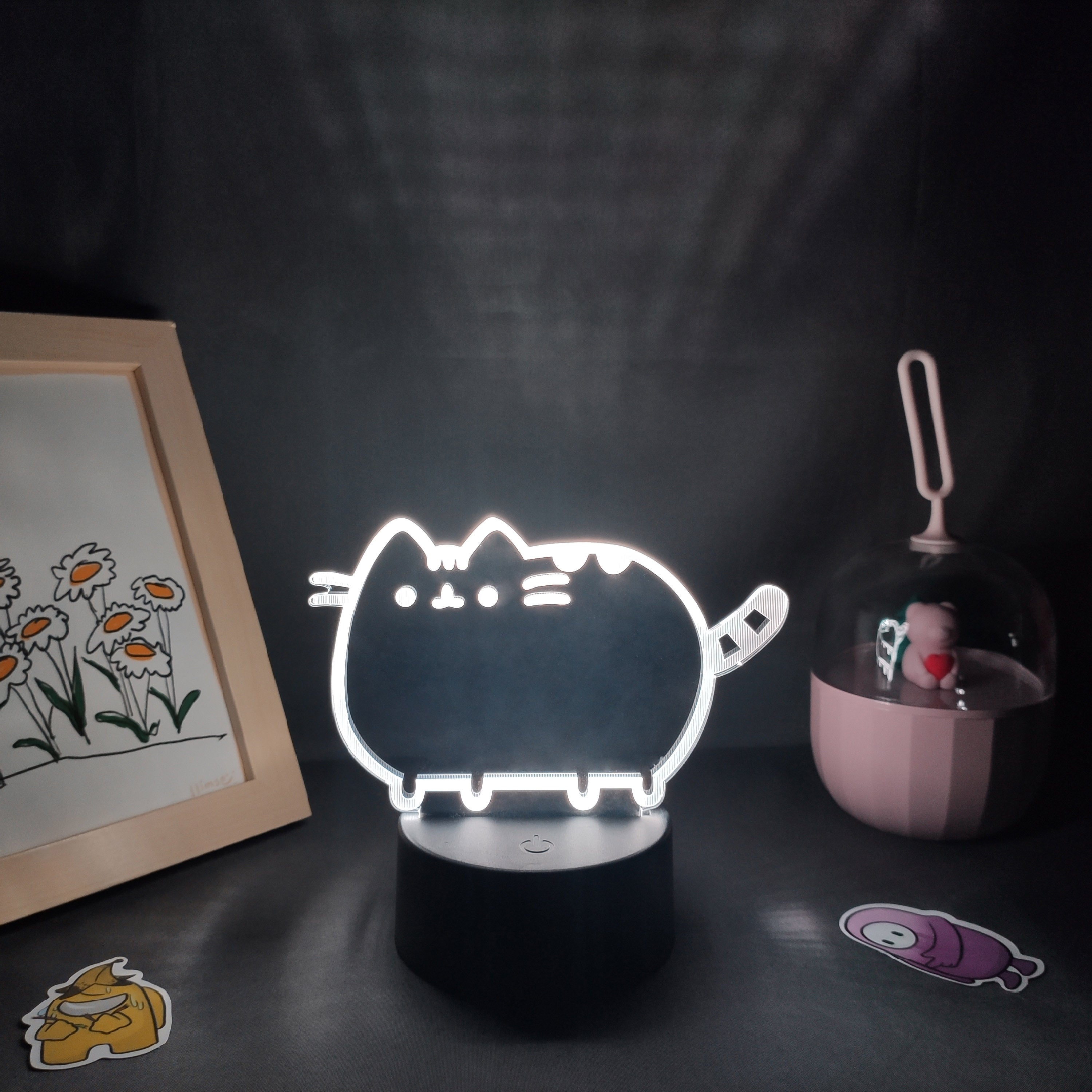 Cute Animal Cat Kitten 3D LED Lamp